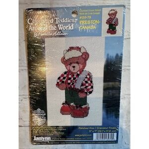 Vintage 1999 Cherished Teddies Ariund The World Cross Stitch Kit Preston Canada